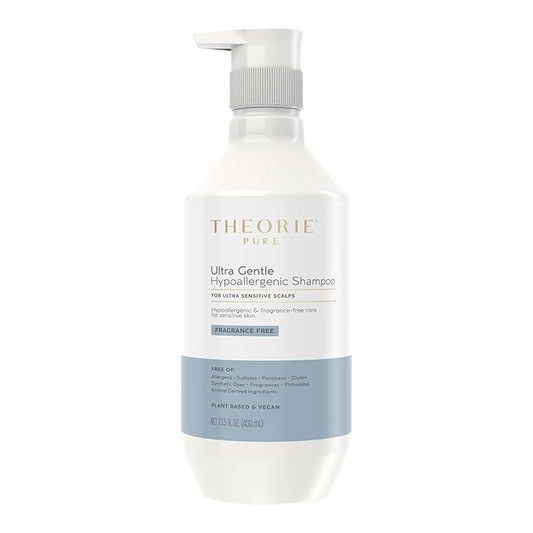 Theorie PURE Ultra Gentle Hypoallergenic Shampoo – Plant-Based & Vegan – Fragrance-Free – Designed for Delicate Scalp Care – Pump Bottle – 400mL-BrightBean Baby