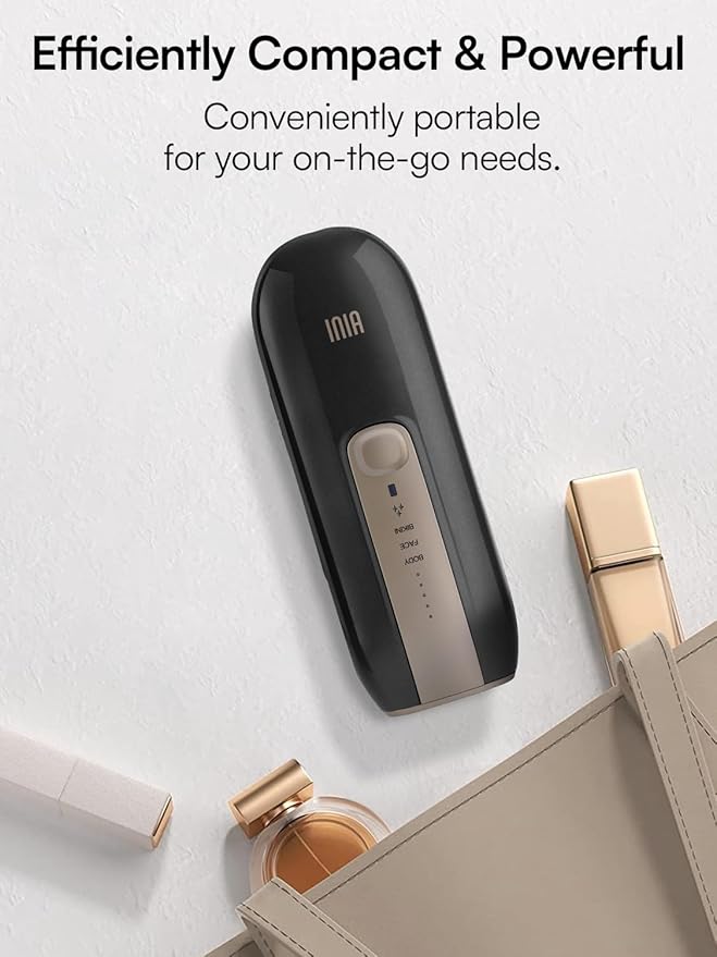Laser Hair Removal Device for Women and Men, INIA Fond Hair Remover with Long-Lasting in Hair Reduction for Body&Face, Safe at-home Results for Armpits, Bikini and Legs-BrightBean Baby