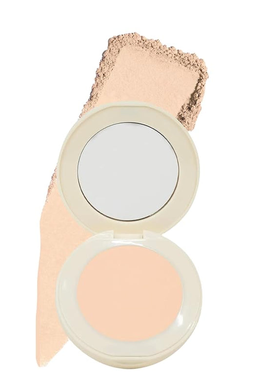 FARMASI Makeup BB All in One Powder, Lightweight, Long-Lasting Medium-Full Coverage with Flawless Finishing, will Look More Natural and Smooth Than Ever, 0.5 oz, Warm Light-BrightBean Baby