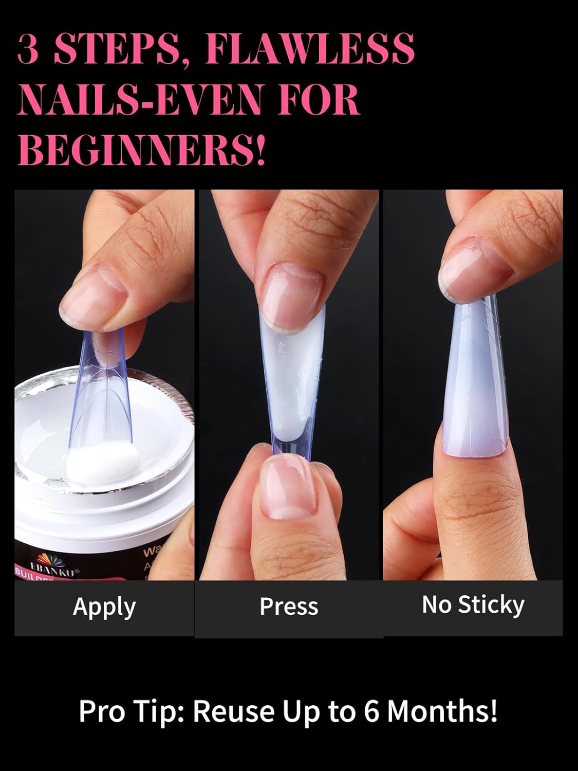 EBANKU 150Pcs Dual Nail Forms, Blue Poly Gel Nail Molds Square Full Cover Coffin Nail Tips Extension Forms for Gel Manicure Nail Art Design Salon&DIY-15 Sizes-BrightBean Baby