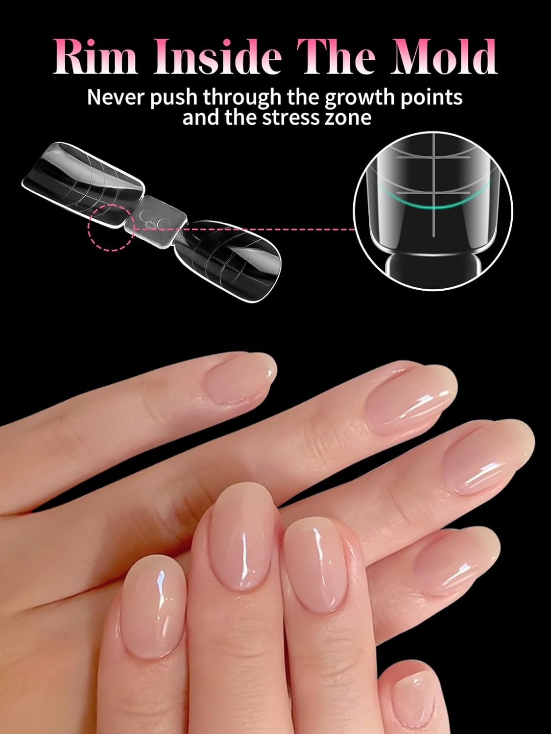 EBANKU Dual Nail Forms for Poly Extension Gel, 120 PCS 2 In 1 Nail Molds Reusable Nail Extension Forms for Builder Gel Manicure Design Salon DIY-12 Sizes-BrightBean Baby