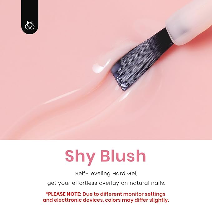 Beetles Builder Gel for Nails, 7 in 1 Pink Building Nail Gel Baby Pink Color Shy Blush Strengthener Gel for Nails Builder Apex & Extension Beauty Gift Sets for Women-BrightBean Baby