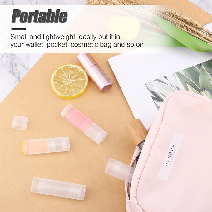 40 PCS 4.5g Oval Lip Balm Tubes Plastic Twist-up Filling Stick Refillable Lipstick Tube Containers for Chapstick Homemade Lip Balm DIY Deodorants Crayon (Clear)-BrightBean Baby