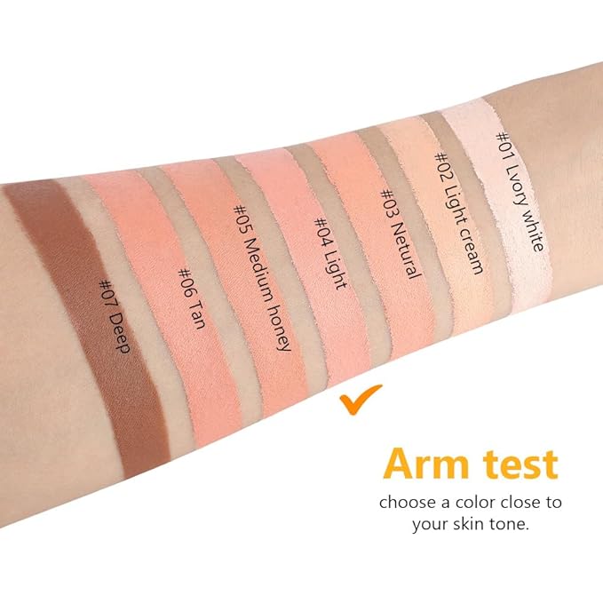 Pot Concealer with Makeup Brush Set,Tattoo Color Correcting Concealer,Full Face Color Correcting Conceal Foundation,Under Eye Concealer Brightener Dark Eye Ring corrector de ojeras (04-LIGHT)-BrightBean Baby