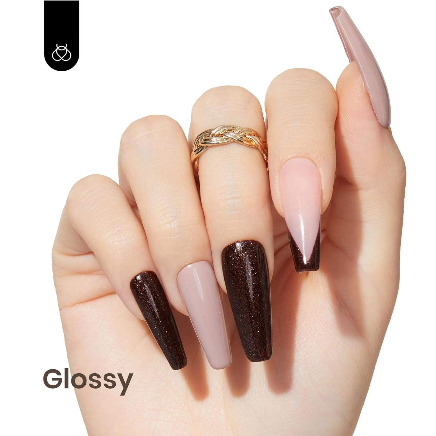 Beetles Brown Glitter Gel Nail Polish, 15ml Fall Chocolate Brown Jazz Club Soak Off Gel Polish Nail Art Manicure Salon DIY Gift for Women-BrightBean Baby