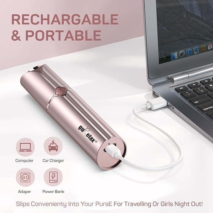 Facial Hair Removal for Women(1 Gold+1 Blue), Gurelax Electric Hair Removal Device, Painless Facial Hair Remover for Chin Upper Lip Peach Fuzz, with a Storage Bag