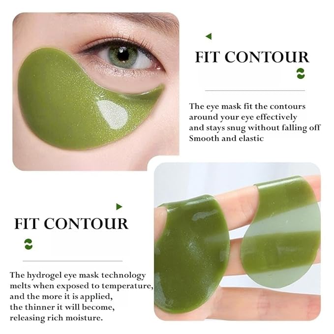 Under Eye Patches - 24K Gold Eye Mask,Moisturizing Serum for Firming, Brightening, and Relieving Eye Fatigue - Under Eye Patches for Dark Circles and Puffiness (seaweed)-BrightBean Baby