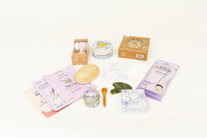 LUXURY SPA GIFT SET FOR HER -11-Pc Lavender Spa Beauty and Personal Care Collection Home Spa Pampering Package for Relaxation Perfect for Thank You, Birthday, Anniversary Gifts, Gift Box for Her-BrightBean Baby
