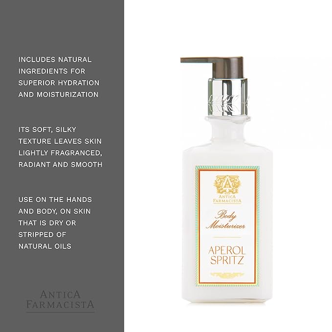 Antica Farmacista Body Moisturizer - Moisturizing Scented Lotion - Premium Body Moisturizer - Luxury Gift for Women & Men - Hand & Skin Hydration - Aperol Spritz, 10 Fl Oz-BrightBean Baby