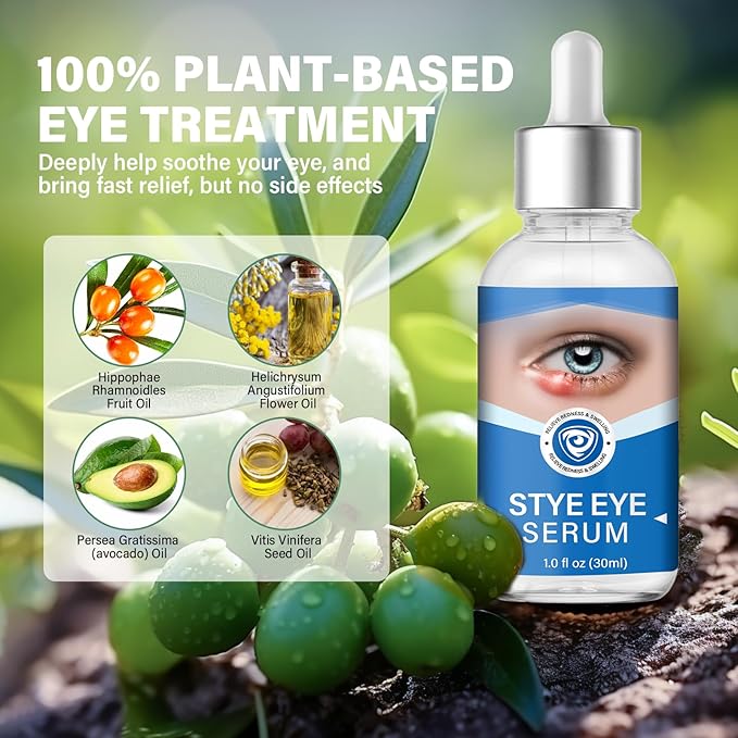 Stye Eye Treatment, Stye Eye Serum for Styes Chalazion and Blepharitis, Gently Cleanses Lashes and Eyes, Restore Healthier Eye Skin, 1 Fl.oz-BrightBean Baby