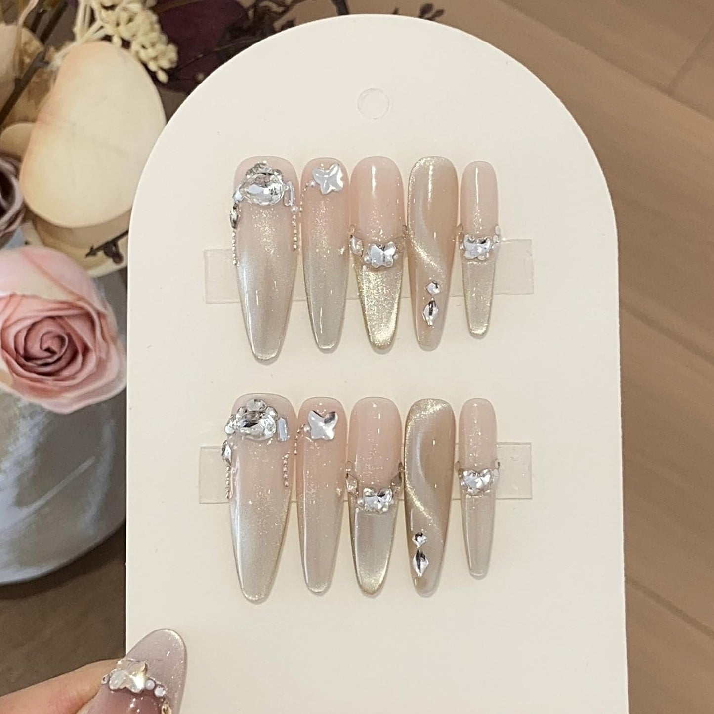 18 Types of 900 Special-Shaped Diamonds + 3200 Flat-Bottomed Nail Rhinestones, Clear Nail Crystal Gems Stone DIY Crafts for Shoes, Clothes, Jewels-BrightBean Baby