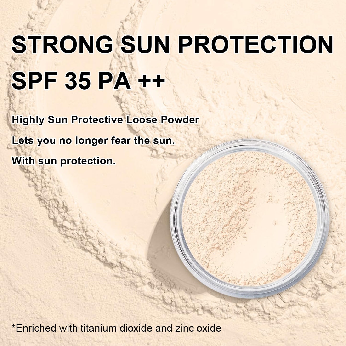 Mineral Setting Powder, SPF 35, Sunscreen Fair Face Loose Blurring FinishingPowder, Sheer Coverage, Weightless and Oil Control, Extend Base Makeup(#02 Fair Setting Makeup)-BrightBean Baby