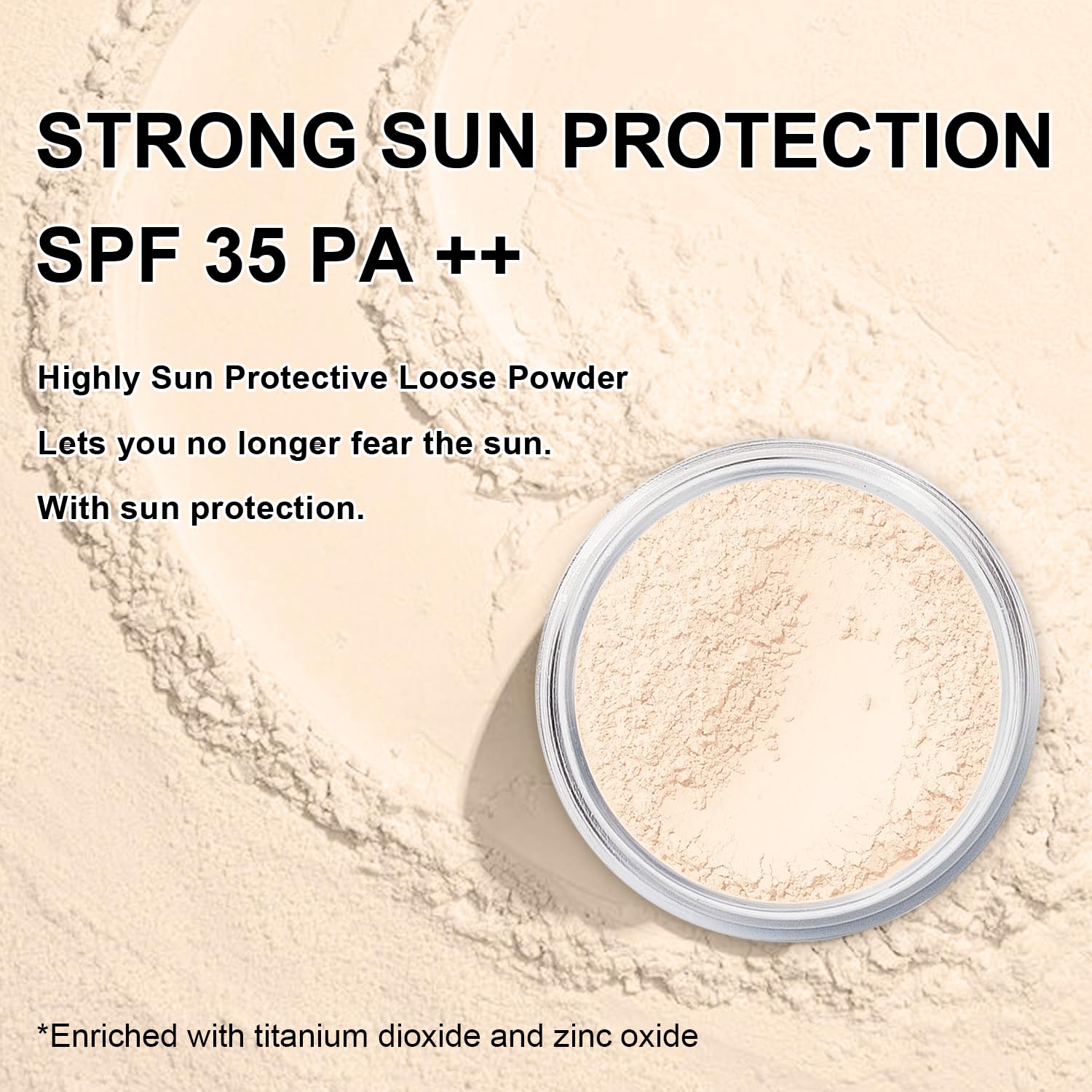 Mineral Setting Powder, SPF 35, Sunscreen Fair Face Loose Blurring FinishingPowder, Sheer Coverage, Weightless and Oil Control, Extend Base Makeup(#02 Fair Setting Makeup)-BrightBean Baby