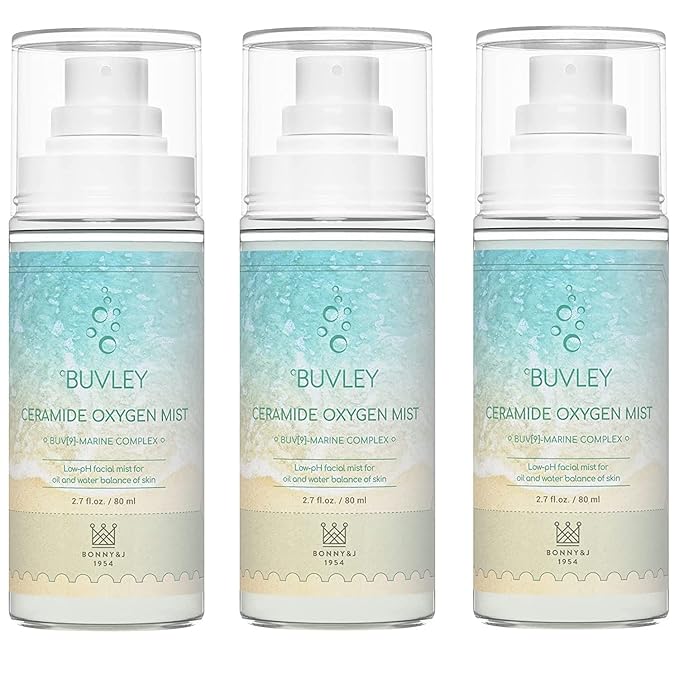Ceramide Oxygen Face Mist | Low pH, Vegan, Cruelty Free | Hydrating Refreshing Soothing Facial Mist Spray with Antioxidants 2.7 Fl Oz (3)-BrightBean Baby