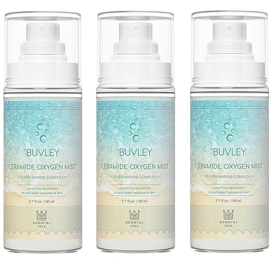 Ceramide Oxygen Face Mist | Low pH, Vegan, Cruelty Free | Hydrating Refreshing Soothing Facial Mist Spray with Antioxidants 2.7 Fl Oz (3)-BrightBean Baby