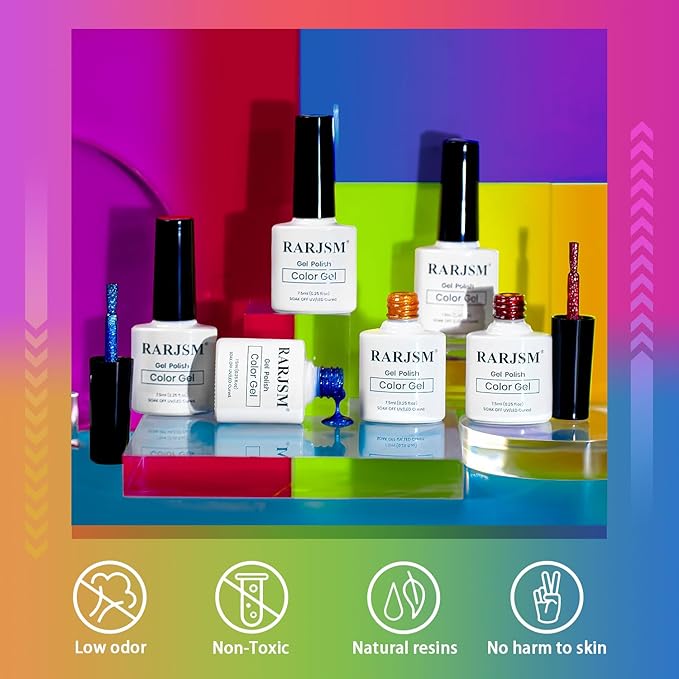 RARJSM 9D Neon Cat Eye Gel Nail Polish Set 6 Colors Velvet Silver Glitter Bright Orange Blue Red Green Rose Purple Ice Gel Polish with Magnet Stick UV LED Curing Requires Soak Off Home Salon Diy-BrightBean Baby