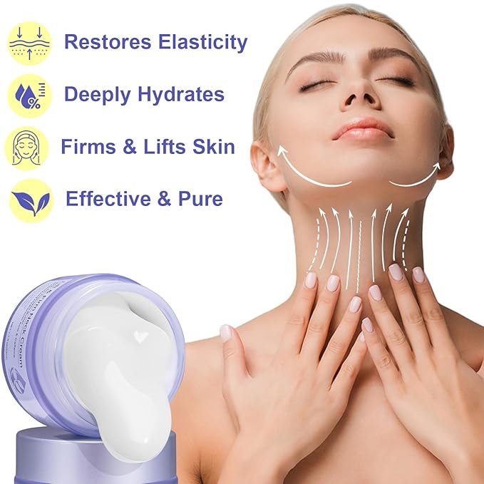 Neck Firming Cream, Neck Cream for Tightening & Neck Lift, Anti-Aging Neck Cream for Wrinkles 1.7 Fl.Oz-BrightBean Baby