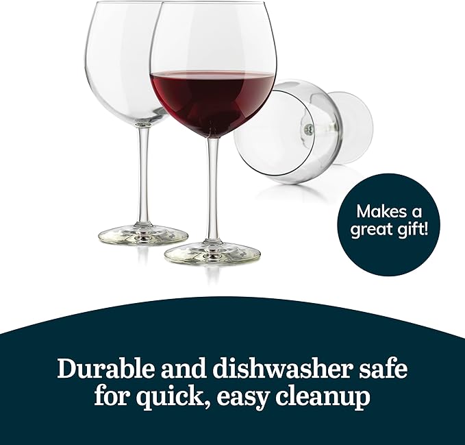 Libbey Midtown Red Wine Glass Set, 18.25 Oz Elegant Large Red Wine Glasses Set of 8, Long Stem Glass Wine Glasses for Weddings, Birthdays, and More