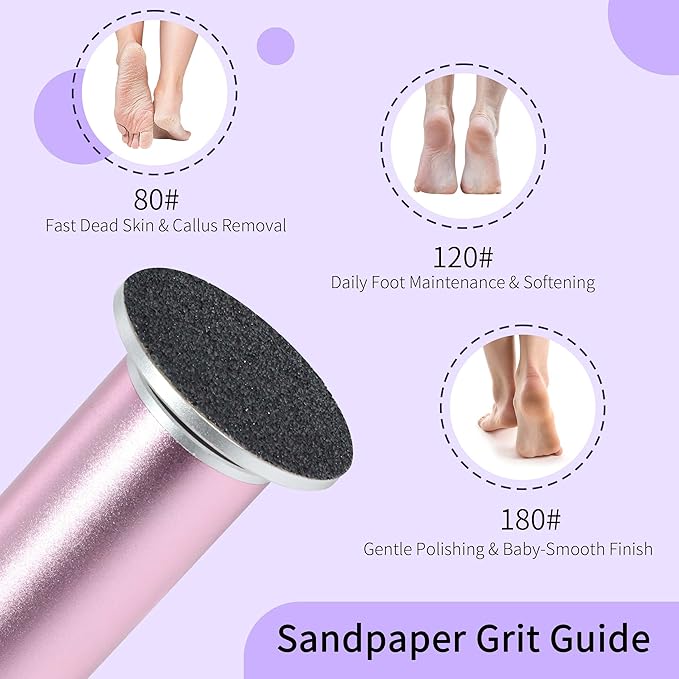 120PCS Fine 180 Grit Replaceable Sandpaper Discs for Electric Foot Callus Removers - 42mm Ultra-Soft Foot File Refills - Gentle Polishing & Baby-Smooth Finish-BrightBean Baby