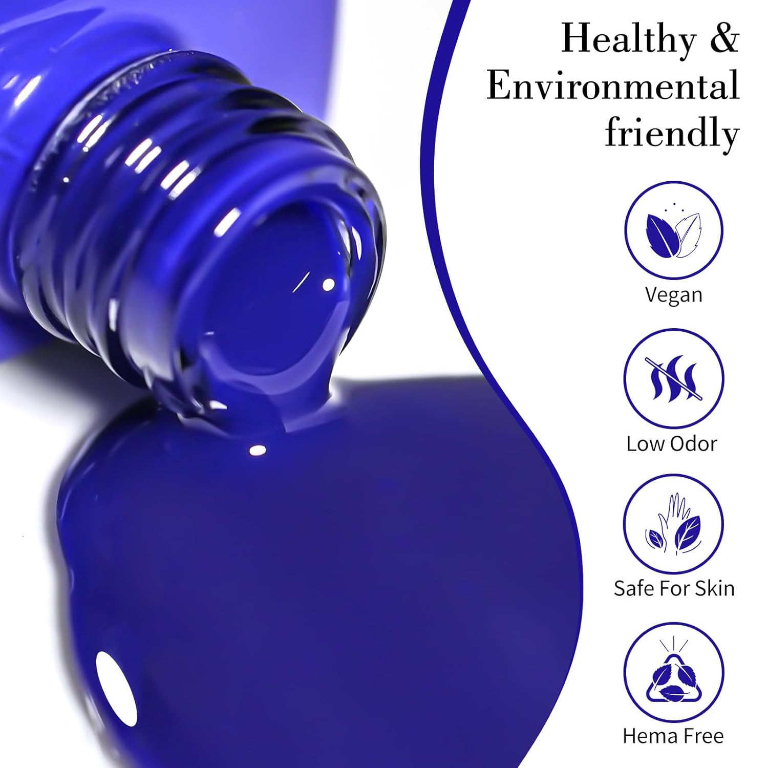 CANNI Royal Blue Gel Nail Polish – Classic Deep Navy Blue UV LED Soak Off High Gloss, Long Lasting Nail Polish Gel for Salon and Home Manicure-BrightBean Baby