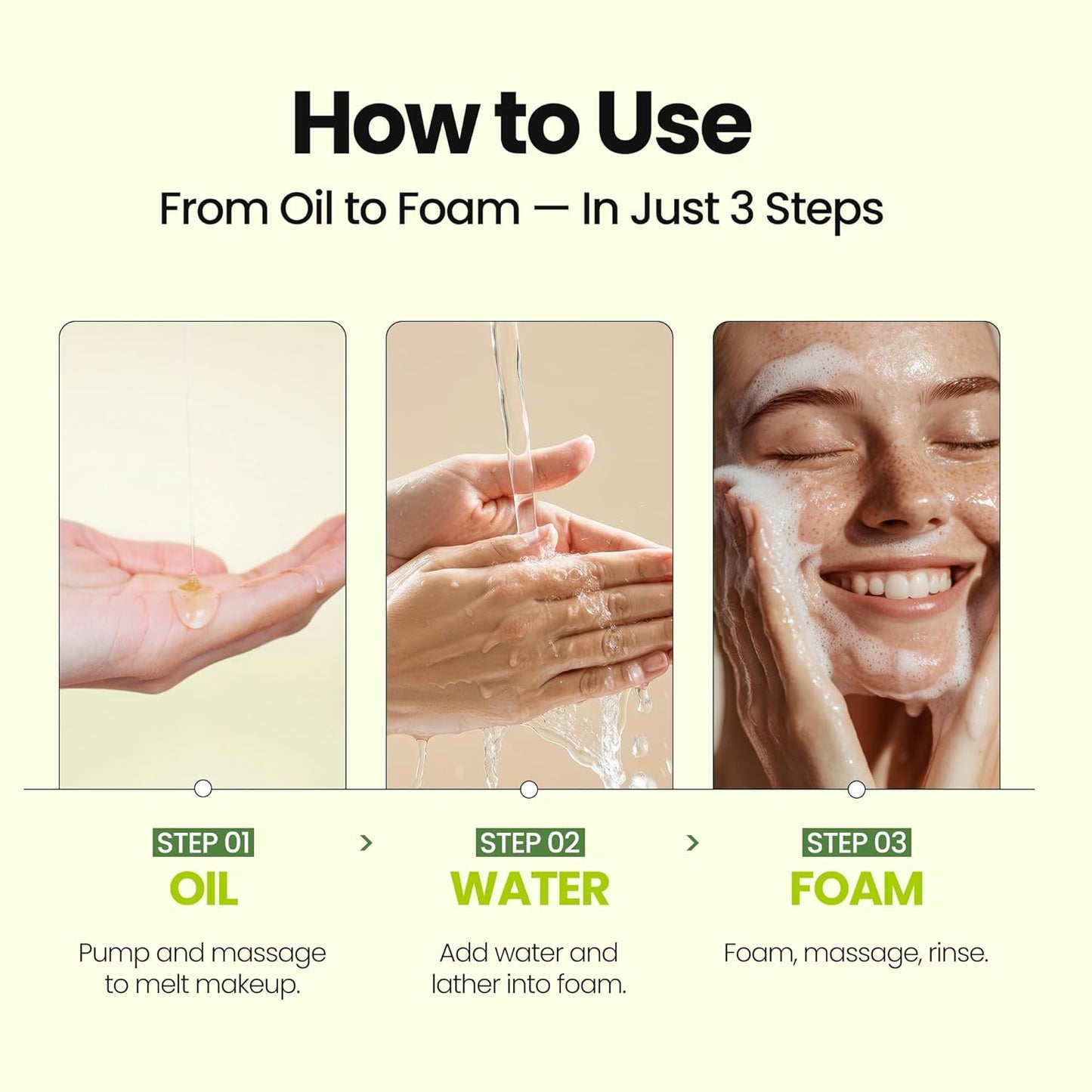 [K-Beauty] Cica Biome Oil to Foam - All-in-One Korean Face Wash OilBased Foaming Facial Cleanser - Deeply Hydrating & Moisturizing Makeup Deep Cleansing Oil for Sensitive Skin (3.88 fl oz)-BrightBean Baby