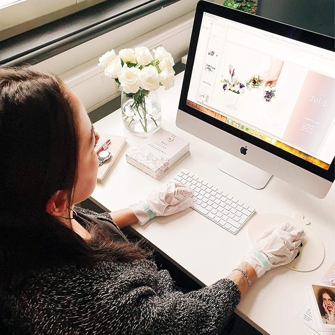 Toi:L Extra Silky Hand Mask 5 Pairs, Korean Moisturizing Gloves for Dry Hands with White Truffle, Green Caviar & Peptides, Repairing and Softening Hand Care Treatment for Aging, Cracked, and Dry Skin-BrightBean Baby