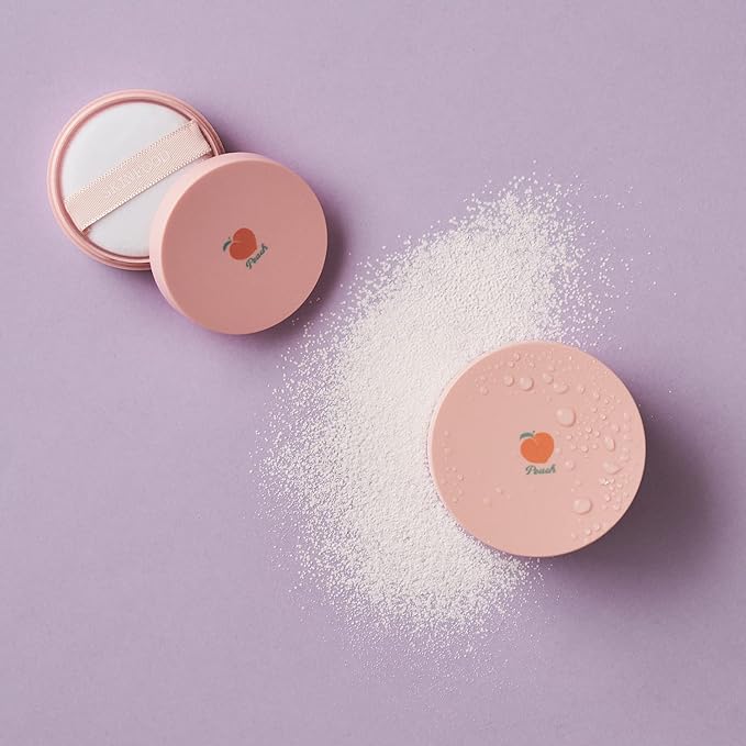 SKINFOOD Peach Cotton Multi Finish Powder 5g - Korean Peach Extract & Calamin Sebum Control Face Powder - Silky Setting Powder - Setting Powder for Oily Skin - Sweet Peach Scent for Soft Skin-BrightBean Baby