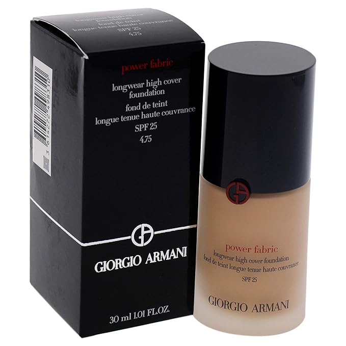 Giorgio Armani Power Fabric Longwear High Cover Foundation SPF 25 - 4.75 Women Foundation 1 oz-BrightBean Baby