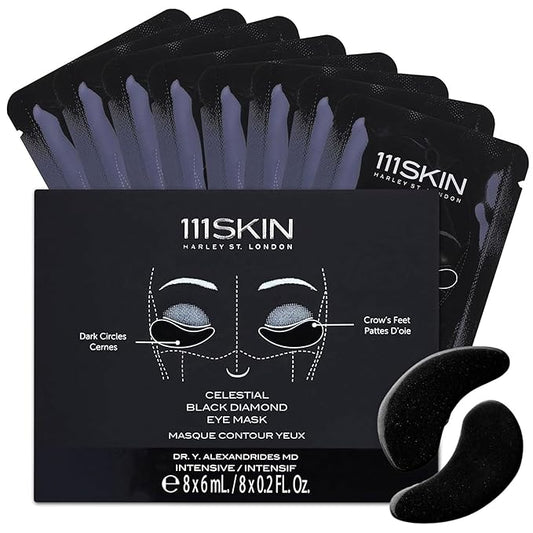111SKIN Black Diamond Eye Mask, Hydrating Under Eye Patches for Dark Circles with Retinol, Hyaluronic Acid & Niacinamide, Helps Lift & Firm the Appearance of Fine Lines & Undereye Area, 8 Pairs-BrightBean Baby