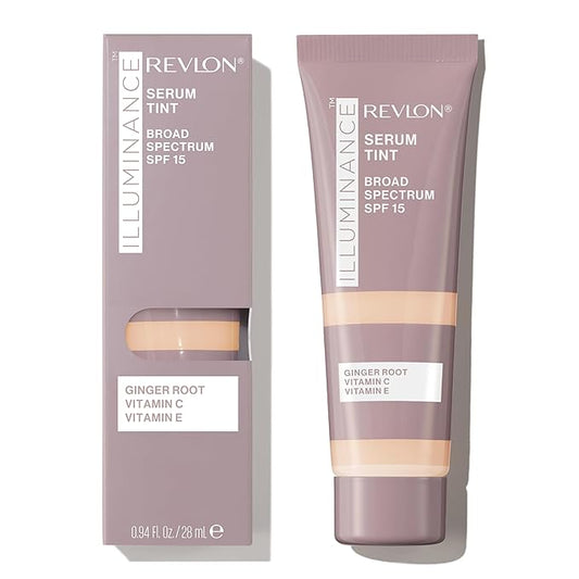 Revlon Illuminance Tinted Serum, Triple Hyaluronic Acid, Evens Out Skin Tone Over Time and Hydrates All Day, SPF 15, 201 Creamy Natural, 0.94 fl oz.-BrightBean Baby