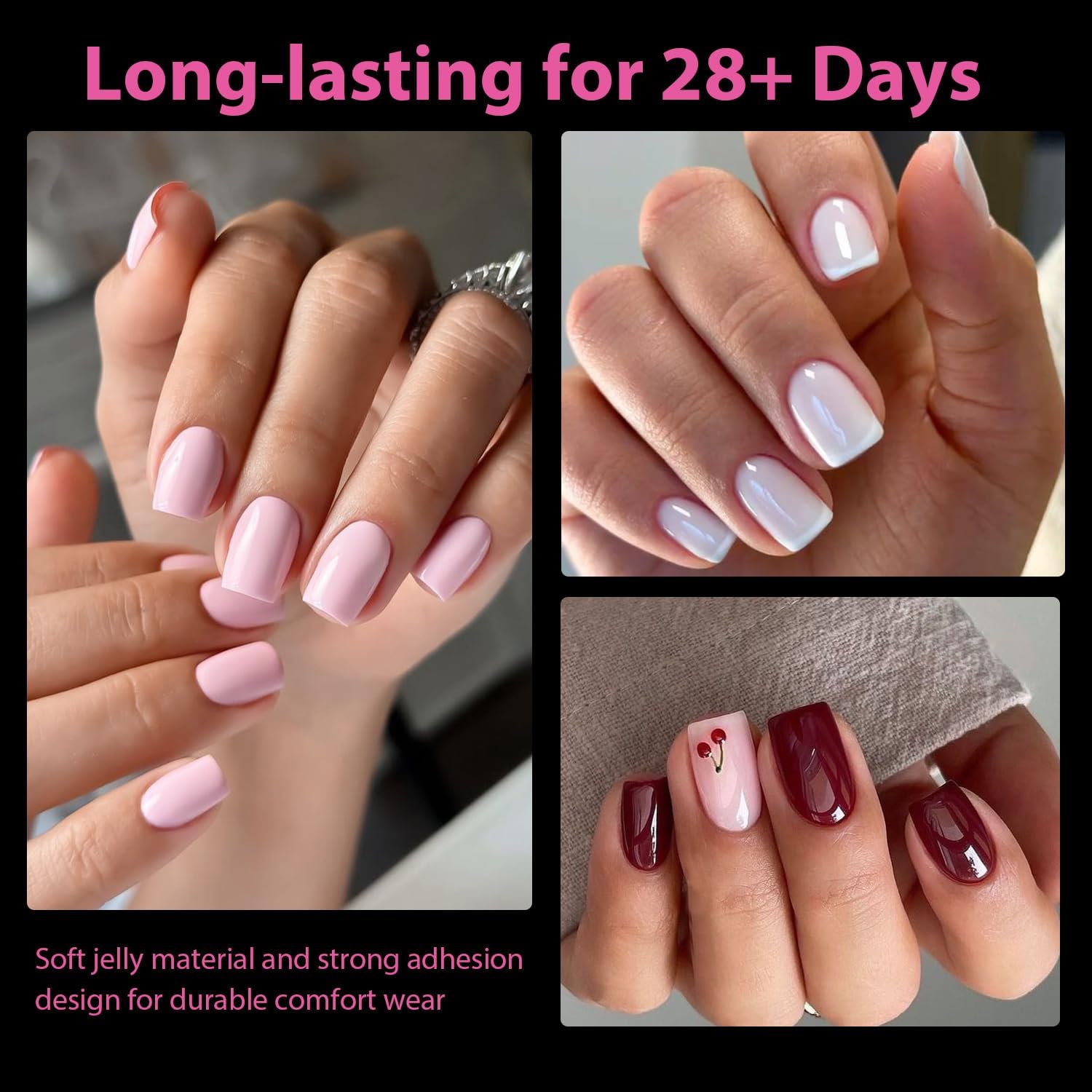 UNA GELLA Extra Short Nail Tips: 504pcs Square Fake Nails Pre-shape XS Short Square Press on Nails Gel Tips Full Cover Acrylic Nails False Nails for DIY Salon 12 Sizes-BrightBean Baby