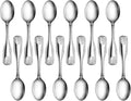 New Star Foodservice 58383 Shell Pattern, 18/0 Stainless Steel, Coffee Spoon, 4.6-Inch, Set of 12