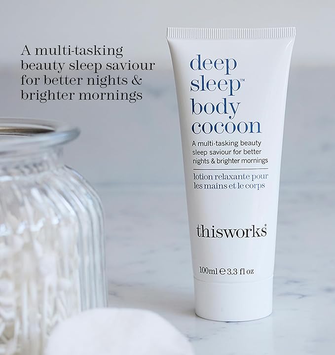 THISWORKS Deep Sleep Body Cocoon – Hydrating Body Lotion with Lavender, Chamomile & Vetivert – Soothing Nighttime Moisturizer for Dry Skin, Promotes Relaxation & Better Sleep – 100ml-BrightBean Baby