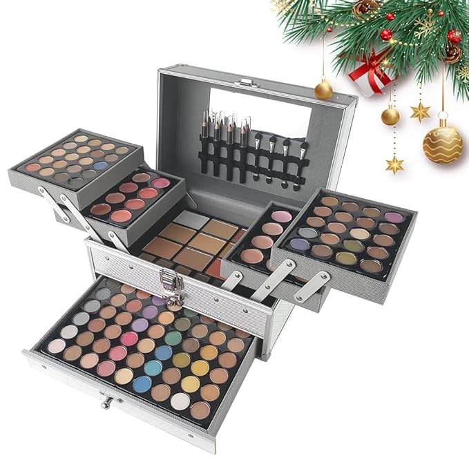 VERONNI 132 Colors All In One Makeup Palette For Women, Eyeshadow Makeup Palette Set, Professional Full Eye Makeup Kit Lipstick Concealer Contour Face Makeup Cosmetics Kit (132 colors)-BrightBean Baby
