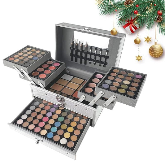 VERONNI 132 Colors All In One Makeup Palette For Women, Eyeshadow Makeup Palette Set, Professional Full Eye Makeup Kit Lipstick Concealer Contour Face Makeup Cosmetics Kit (132 colors)-BrightBean Baby