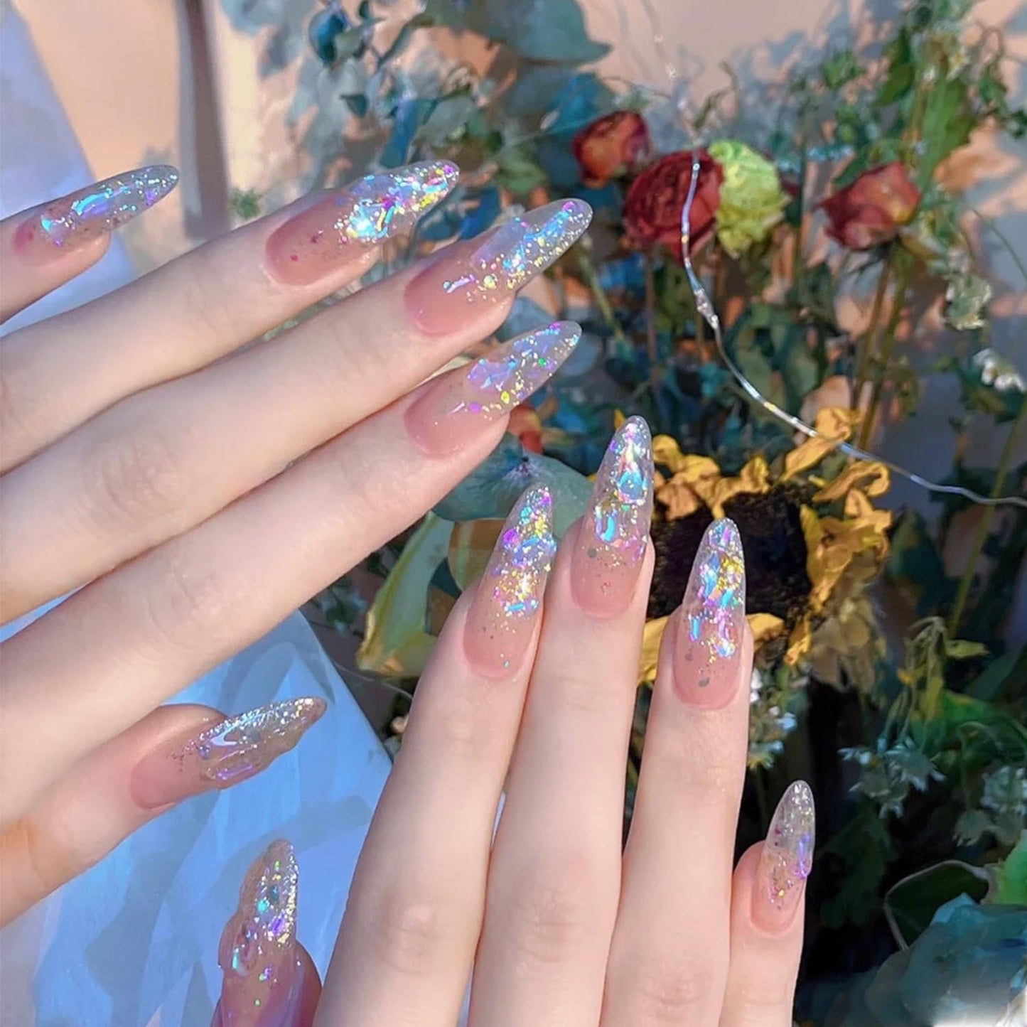 HNUIX Nail Rhinestones - 3D Multi Shape Size Crystal, Crystal Aurora Nail Gems, Flat Back, with Kit, for Nail Art, DIY Decorations-BrightBean Baby