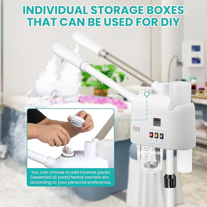 face steamer for hot and cold, Face Steamer with More Steam, Adjustable Height for Face Steamer Suitable for Personal Home and Professional Personal Care Places, Moisturizing or Hydrating.-BrightBean Baby