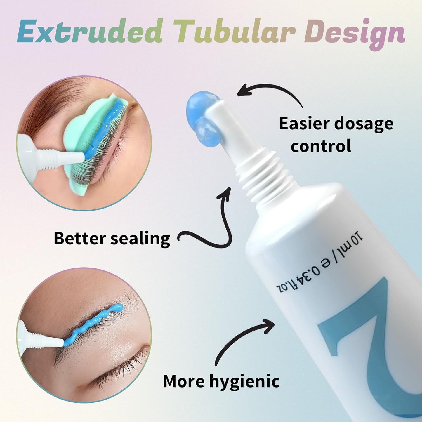 PERMANIA Lash Lift Kit, Tube Design Easy to Apply Brow Lamination Kit, for Natural Results Instant Lifting & Curling with Detailed Instruction (with Liquid Glue)-BrightBean Baby