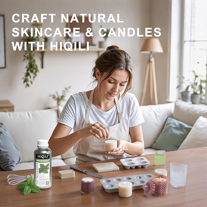 HIQILI Peppermint Essential Oil 32oz 100% Pure Natural Aromatic Oil for Freshening Air, Hair Care, DIY Soap, SPA & Home Use-BrightBean Baby