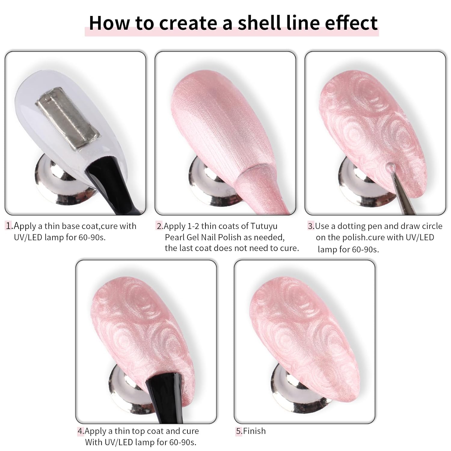 White Pearl Gel Nail Polish - 0.51 fl oz Pearl White Shimmer Gel Polish for Manicure Salon or DIY Nail Art At Home - GP0029-BrightBean Baby