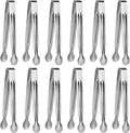 Small Serving Tongs,Ice Tongs,Sugar Tongs,Kitchen Tiny Tongs for Appetizers,12 PCS(6 Inch)
