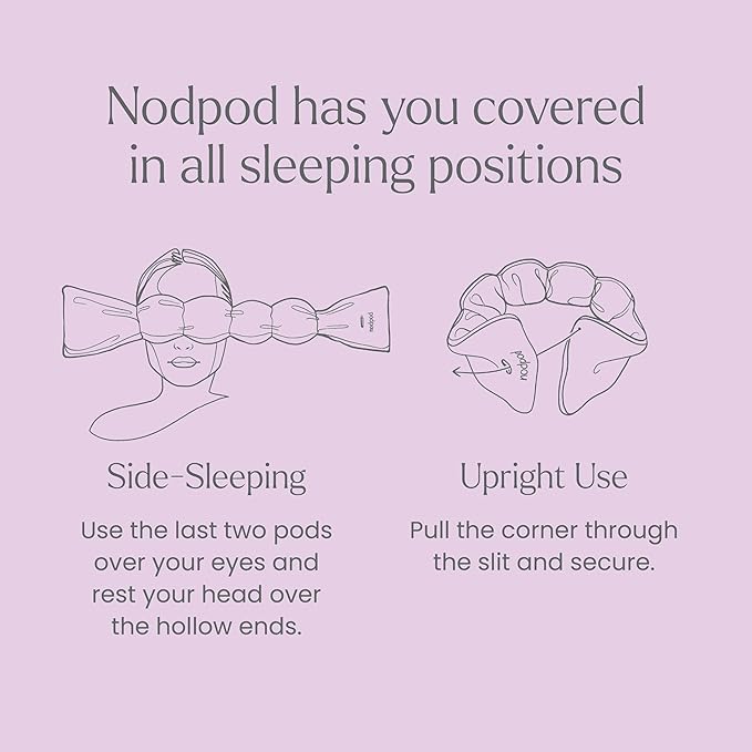 Nodpod Gentle Pressure Sleep Mask | Patented Light Blocking Design for Sleeping, Traveling & Relaxation - Wisteria-BrightBean Baby