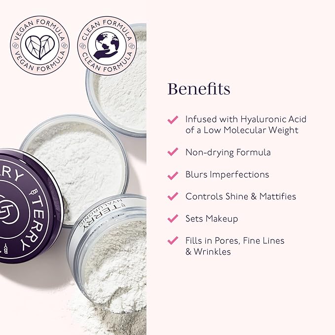 By Terry Hyaluronic Hydra-Powder | Colorless, Loose Face Setting Powder Infused with Hyaluronic Acid | 10g (0.35oz)-BrightBean Baby
