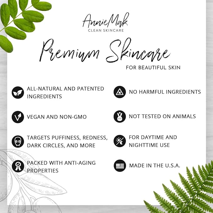 AnnieMak Renew Eye Cream for Dark Circles, Puffiness & Wrinkles Around Eyes, Under Eye Brightener, Vitamin Infused Moisturizer, Hydrating, Brightening & Smoothing Skin Care (0.25 fl oz)-BrightBean Baby