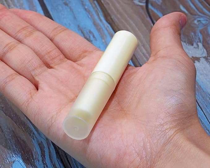 0.14oz Empty Flavored Lip Balm Container Tubes Plastic Homemade Moisturizing Lip Stick with Caps Bulk Fit for Women Adult DIY Making Supplies, 25 Count (Beige)-BrightBean Baby