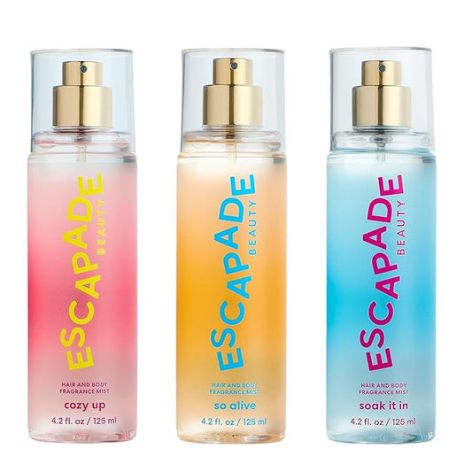 Trio Gift Set: So Alive, Soak it In, Cozy Up - Hair and Body Fragrance Mist - (3), 4.2oz each-BrightBean Baby
