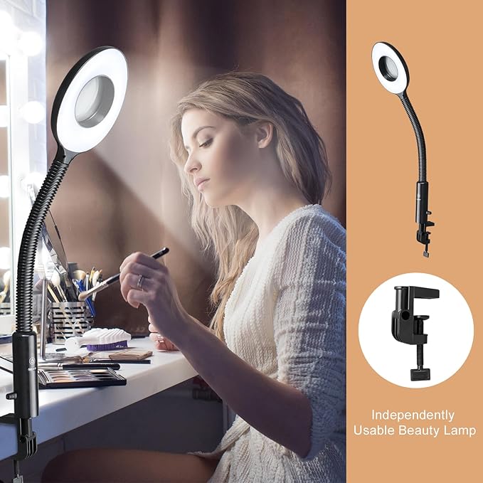 Winado 2 in 1 Professional Facial Steamer with 5X Magnification Lamp & Touch Screen, Esthetician Steamer Humidifier Face Spa Mist Steam for Home Beauty Salon, Personal Skin Care Deep Cleaning, Black-BrightBean Baby