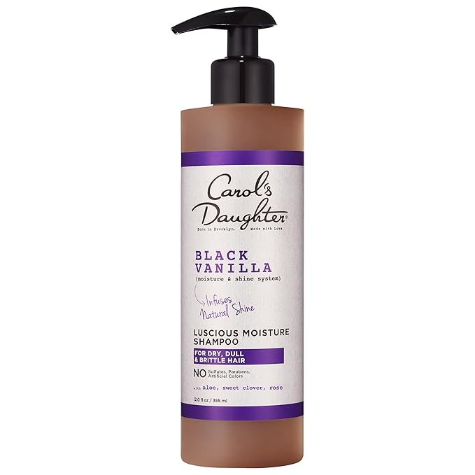 Carol's Daughter Black Vanilla Moisture Sulfate Free Shampoo for Curly, Wavy or Natural Hair, Moisturizing Hair Care for Dry, Damaged Hair, 12 Fl Oz-BrightBean Baby
