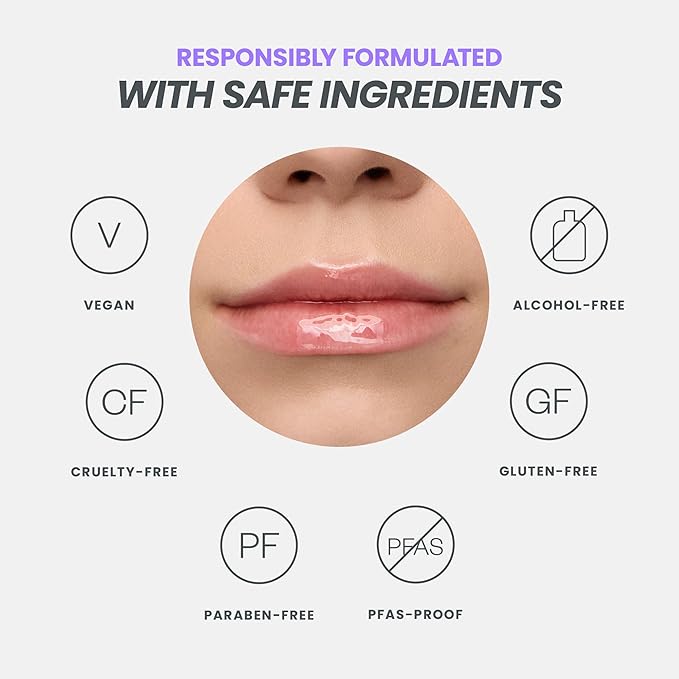 Wonderskin Lip Oil Rehab Serum - Tinted Lip Oil, Hydrating, Moisturizing, and Non-Sticky Coral Pink Tint Serum for Dry Lips (Lover)-BrightBean Baby