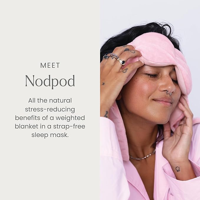 Nodpod Gentle Pressure Sleep Mask | Patented Light Blocking Design for Sleeping, Traveling & Relaxation - Blush Pink-BrightBean Baby